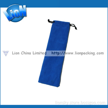 Navy Blue Velvet Pen Pouch Drawstring Wholesale